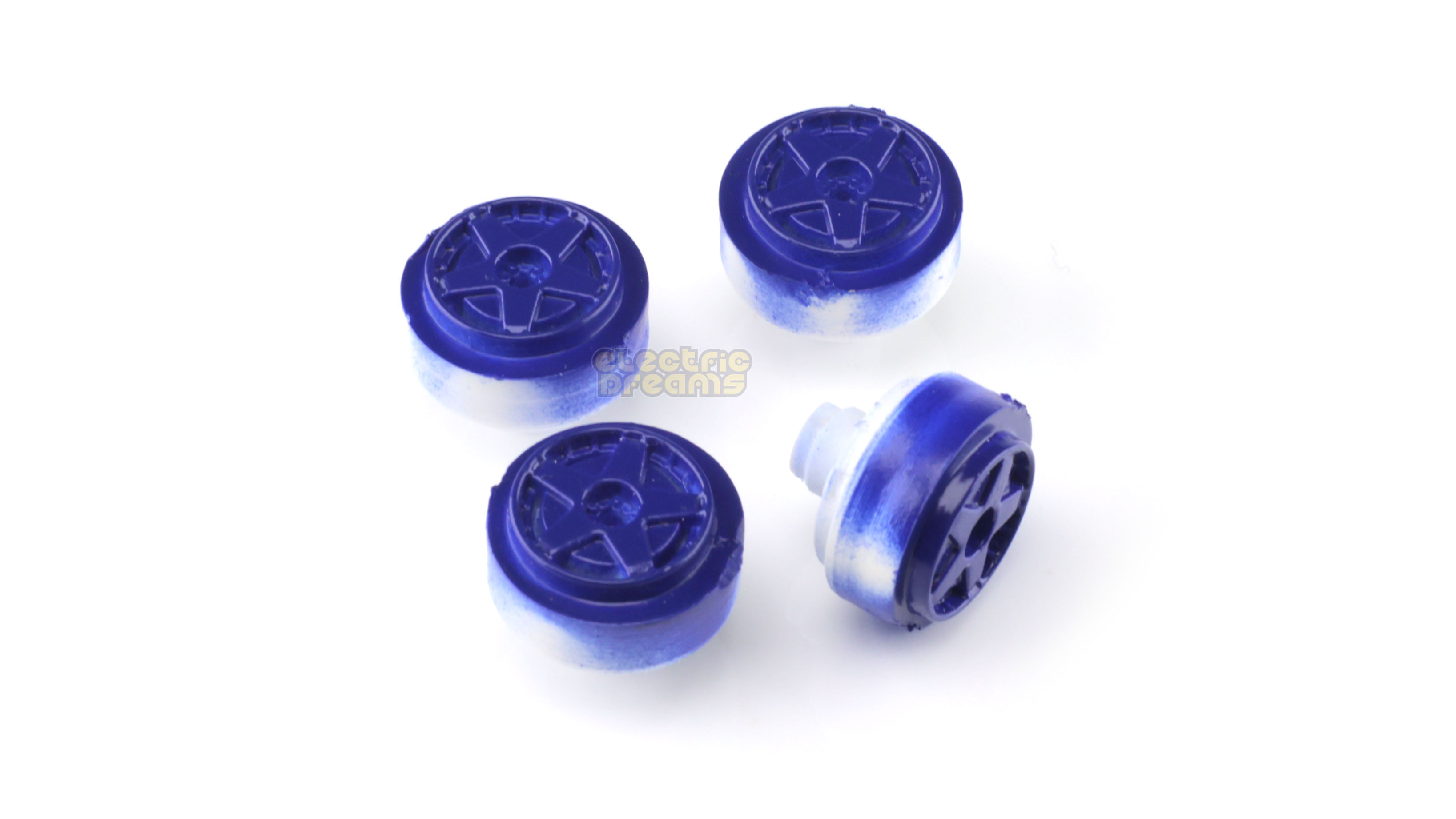 Teamslot L15017 - 15mm Pro Plastic Wheels - Audi Quattro 5-Spoke - Blue - pack of 4